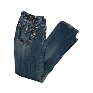 Miss Me Jeans Womens Sz 27 Bootcut JE5014E52X Embellished Measures 30 X 30